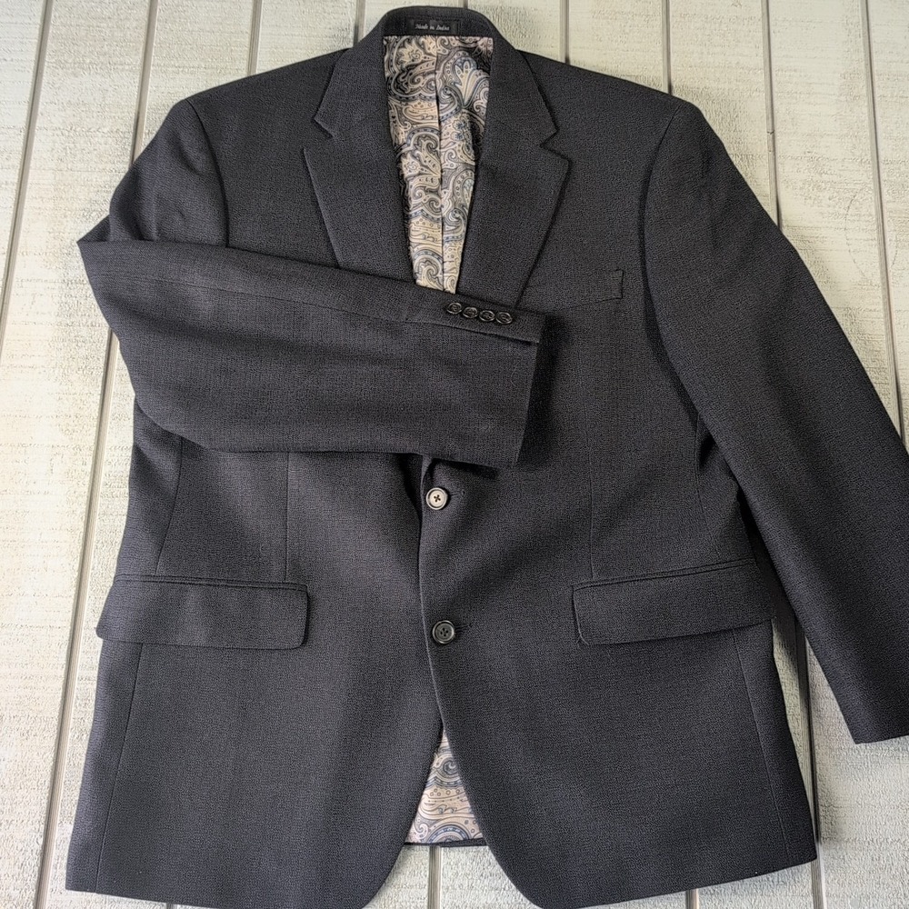 Lauren Ralph Lauren Polo Dress Blazer Men's Size 42 S Grey Button Suit - Picture 2 of 11